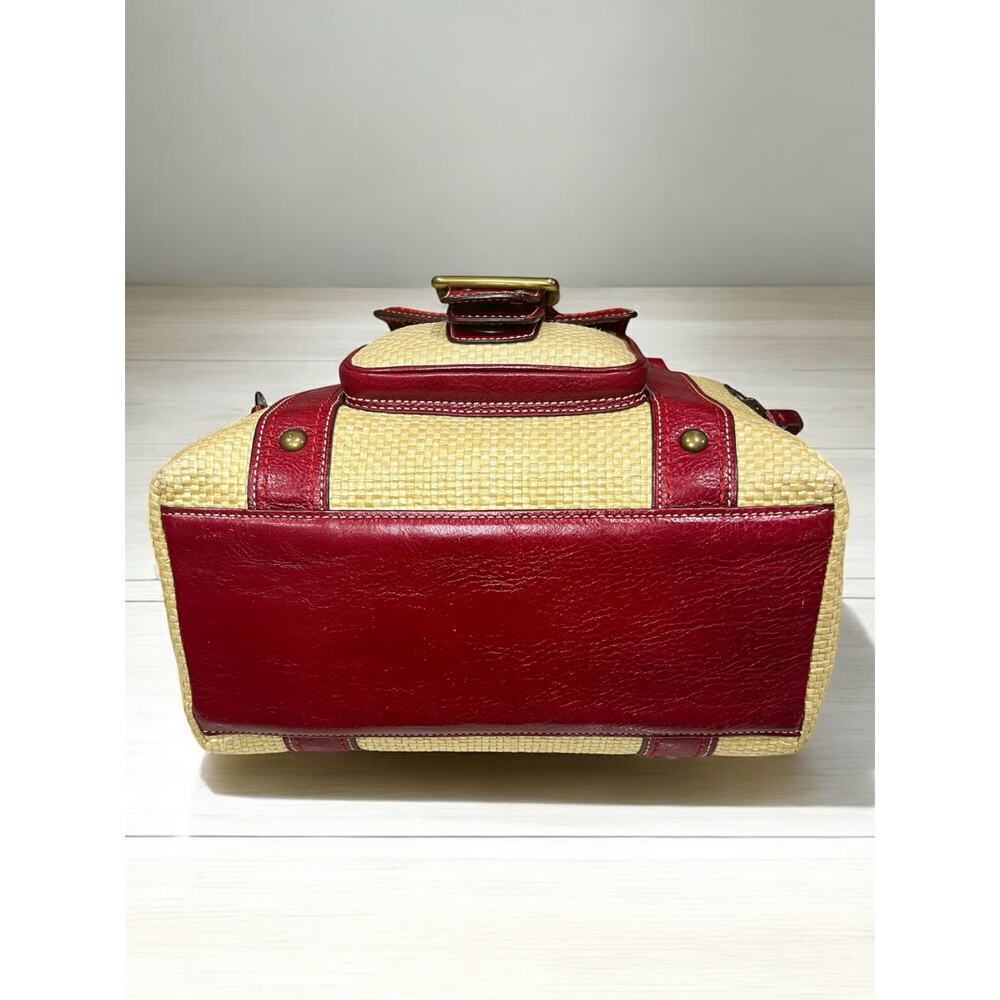 Vintage Coach 113 Legacy Straw Tote Bag & Wristlet - Picture 5 of 14